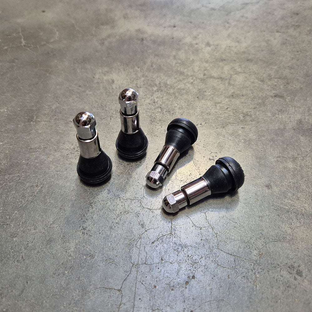 Pull-in Tyre Valve (Set of 4) - Chrome