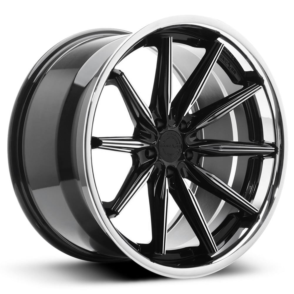 CVR8 - Gloss Black with Polished Face & Stainless Lip